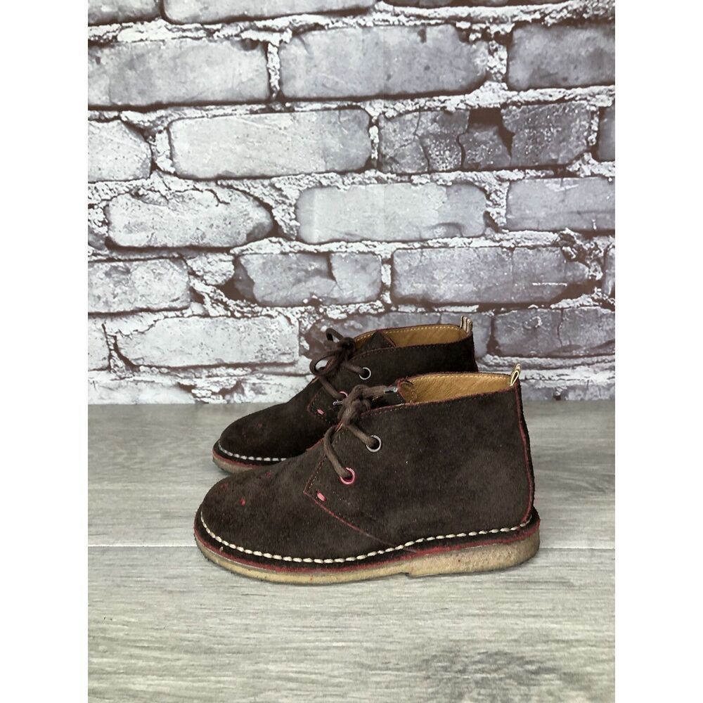 Paul Smith Junior Brown Suede Leather Chukka Lace Up Boots Boy’s Sz 27EU/10M US